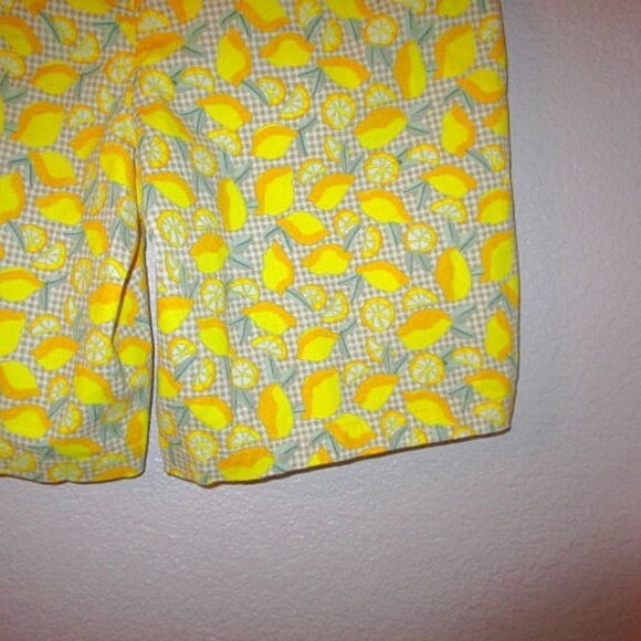 NEW Lands End PULL ON Bermuda Size 12 SHORTS Pockets SUNNY Knockabout LEMONS - Picture 8 of 9
